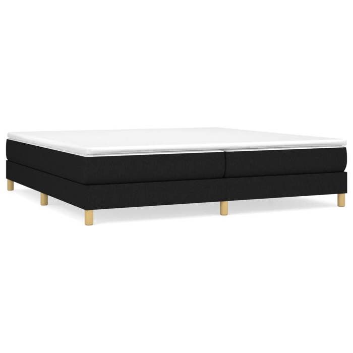 Maison Exclusive - Sommier à lattes de lit avec matelas Noir 200x200 cm Tissu