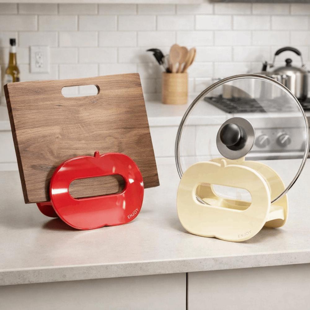 Plastic Cutting Board Holder Fruit Shape Pot Cover Holder Sturdy Utensil Holder Kitchen