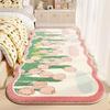 Small Red Flower Bedroom Bedside Rugs Girl Room Carpet Anti-Fouling Washable Floor Mat Bay Window Blanket