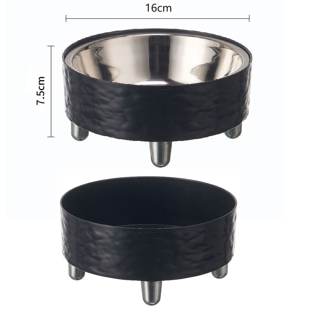 High Foot Dog Cat Bowl Stainless Steel Dog Feeder Dish Raised Dish Pet Food Water Bowls  Indoor
