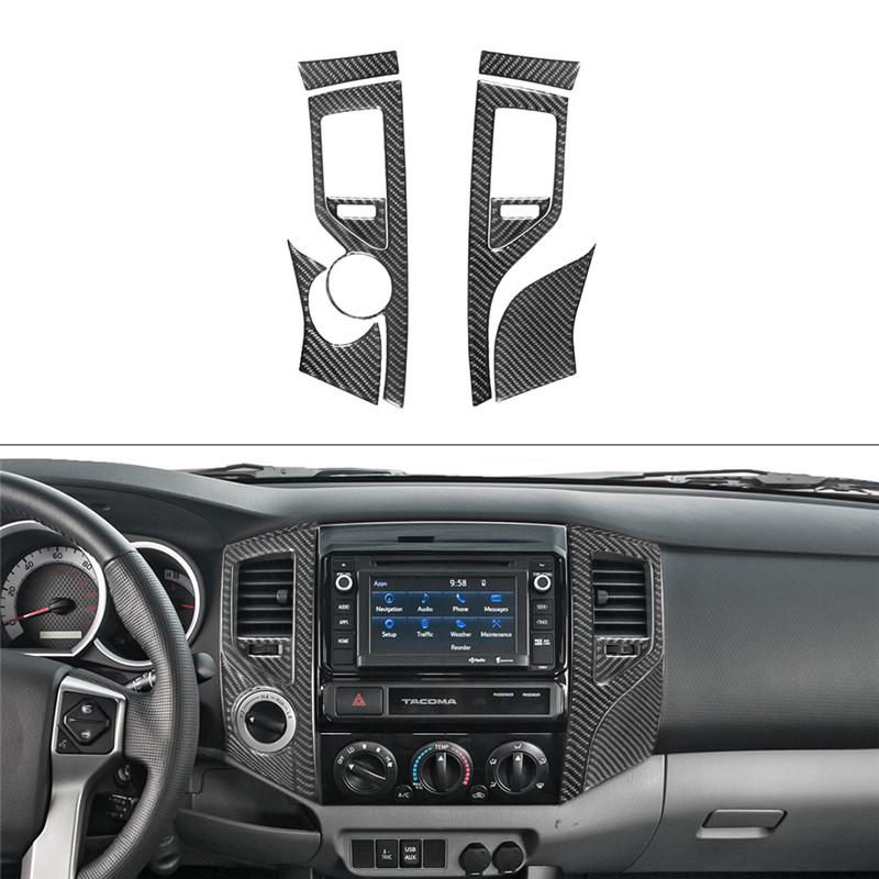 Для Toyota Tacoma 2012 2013 2014 2015 аксессуары для стайлинга автомобиля внутренняя отделка из углеродного волокна защитная