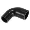 X AUTOHAUX 1 Piece Inner Diameter 38-51mm/1.50"-2.01" Length 90 Degree Black Car Silicone Hose