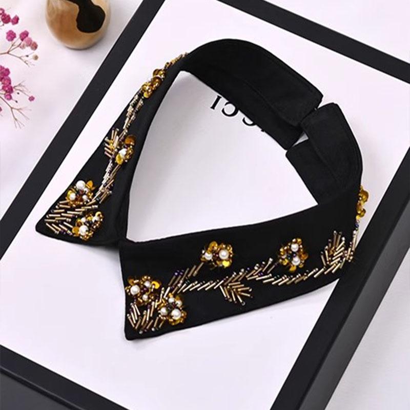 Elegant Diamond Beaded Detachable Collar for Women False Shawl Shoulder Wrap Lapel Fashionable Accessory for Women