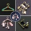 Fashion Metal For Women Hanger Brooches Sewing Machine Brooch Suit Collar Pins Enamel Brooch