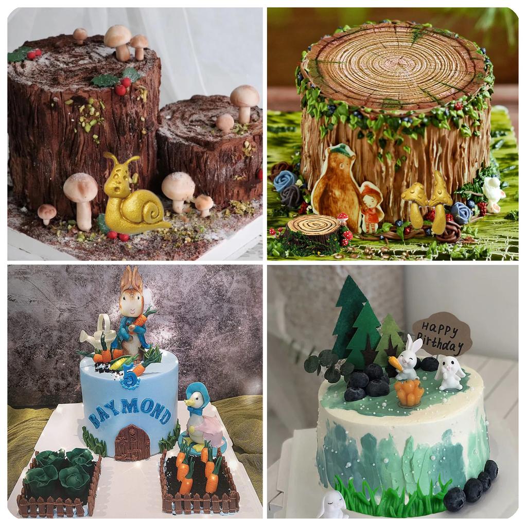 Кольца для деревьев, кружевные силиконовые формы из смолы, пень, формы для помадки, инструменты для украшения шоколада, выпечки, торта, конфеты, формы из полимерной глины