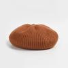 LALA Wool Knit Beret Hat - L Brown