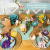 12pcs Non-Woven Fabric Easter Bunny Utensil Holder Cartoon Rabbit Cutlery Bags Desktop Decoration Solid Color Easter Fork Bag