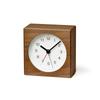 Analog Alarm Clock, Natural Wood Grain, Brown, Tsumiki Alarm JH17-04 BW