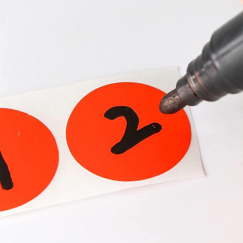 True-Ally 2400 Piece White Color 12Mm (0.5 Inch) Round Dot Sticker Self Adhesive Labels Writable Surface For Kids Activi