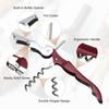 2/4Pcs Professional Waiters Corkscrew Stainless Steel Wine Key with Ergonomic Wood Grip Beer Bottle Opener and Foil Cutter
