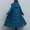 Пуховик, женский утепленный пуховик, зимняя свободная стеганая куртка, длинная стеганая куртка, однотонная зимняя одежда