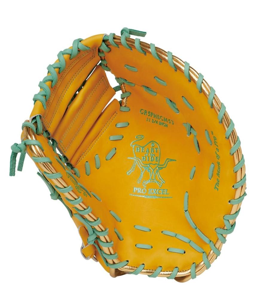 Rawlings PRO EXCEL GR5FHECM53 Baseball First ML Throw HOH® –Color Palette- Glove, Soft, Base, Green, 11.75 inches, Left-Handed