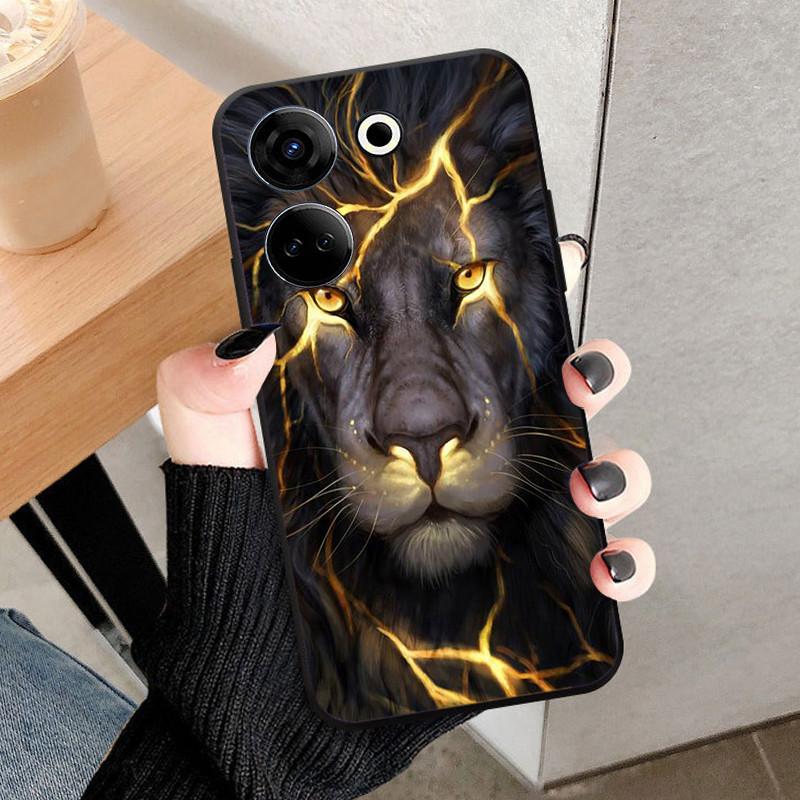 Для Tecno Camon 20 4G Чехол-крышка Для Camon 20 Pro 4G Fundas Черный Мягкий Силикон ТПУ Защитный Чехол для Телефона Camon20 Оболочка Coque