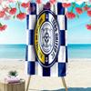 Пляжное полотенце с принтом Leeds United, Большое мягкое быстросохнущее полотенце для пляжа, кемпинга, плавания