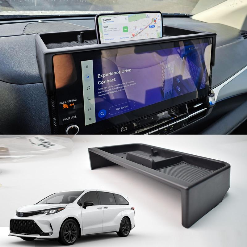 Для Toyota Sienna 2025 XLE/XSE/Limited/Platinum Органайзер-лоток для ящика на центральной консоли и приборной панели 12,3 дюйма за экраном