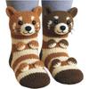 3D Knit Animal Socks Cute Floor Socks Hand Crocheted Double Layer Warm Sock with Cute Rabbit Panda Animals Christmas Gifts