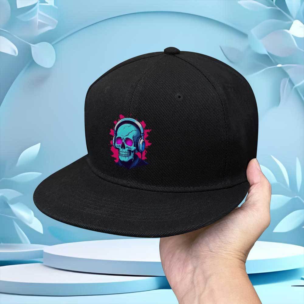 Неоновый Череп Наушники Кепка Snapback Полиэстер Уличный Хип-Хоп Регулируемая Унисекс Бейсболка