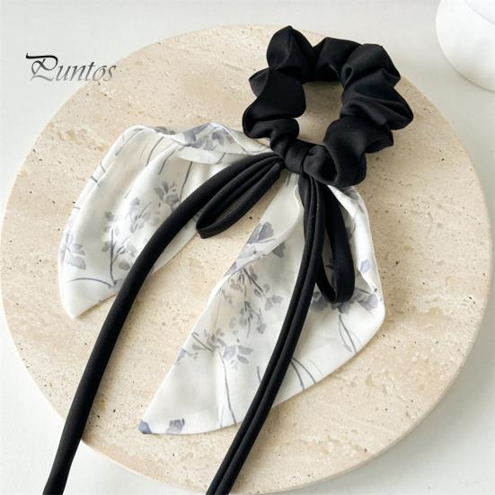 Атласные резинки для волос для женщин и девочек, держатель для хвоста, эластичная длинная лента, декор в виде банта, длинная вьющаяся тонкая повязка для волос, аксессуары для волос
