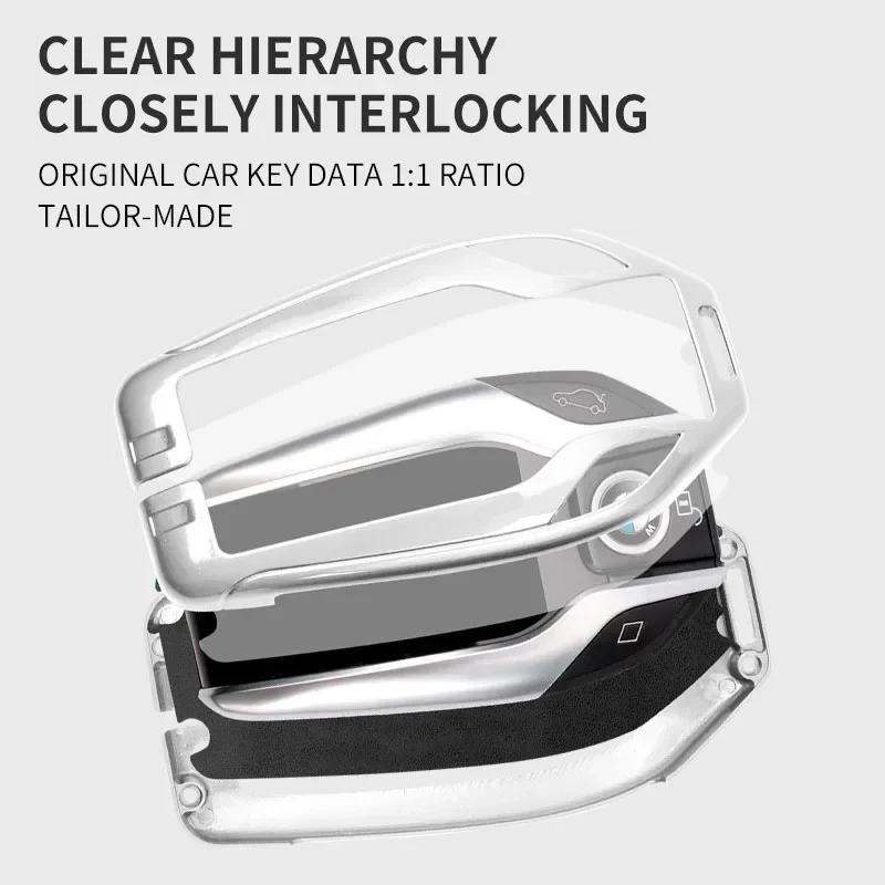 Горячий 2025 Сплав Чехол для Автомобильного Ключа Защитный Кейс Оболочка Кожаный Брелок Для BMW G08 G38 G28 F52 G26 G02 G01 G07 G06 G05 IX3 F40 G30 G20
