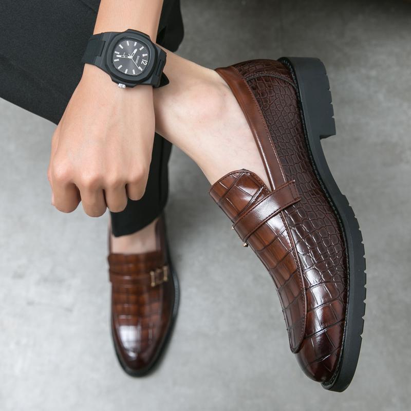 Стильная повседневная кожаная обувь для мужчин, новое поступление 2024 года, мужские туфли-монки на плоской подошве, дизайнерские мужские туфли для парикмахеров, универсальные мужские лоферы
