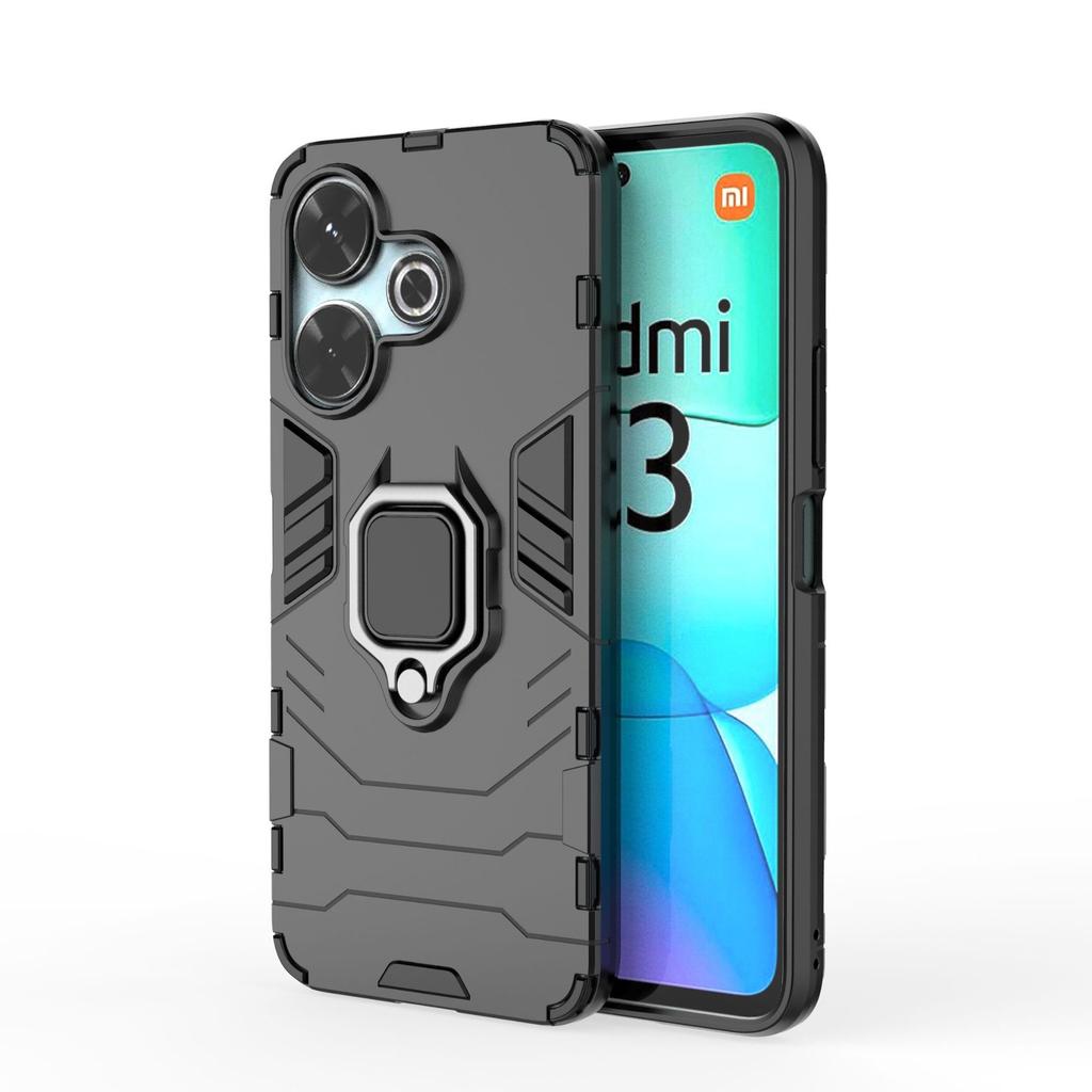 Для Xiaomi Redmi Note13R PRO 5G задняя крышка телефона чехол противоударный бронированный металлический держатель-кольцо магнитная присоска защитный чехол