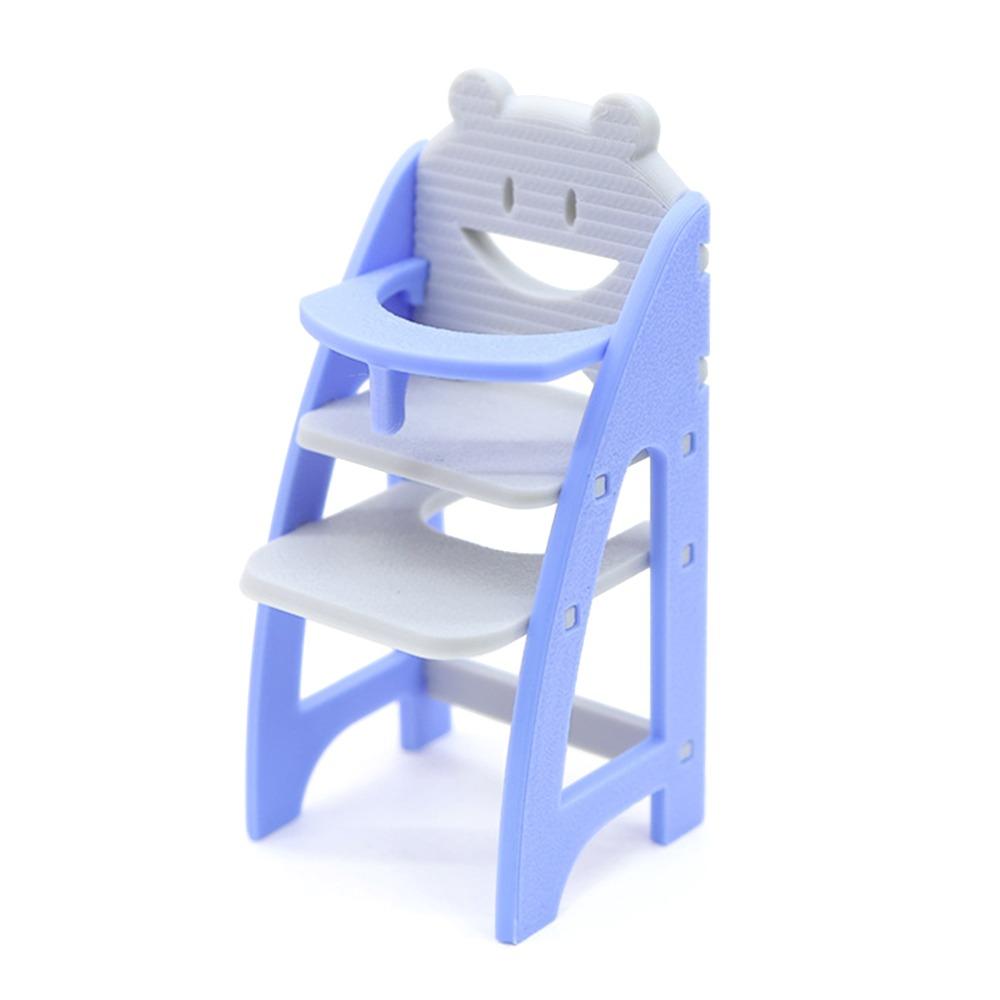 Scene Model Miniature Doll High Chair Multicolor Doll Accessories Miniature Dining Chair  Gift