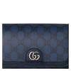 Gucci Съемный и регулируемый плечевой ремень Double G Сумка-кроссбоди на плечо из канваса Supreme супермини мужская синяя