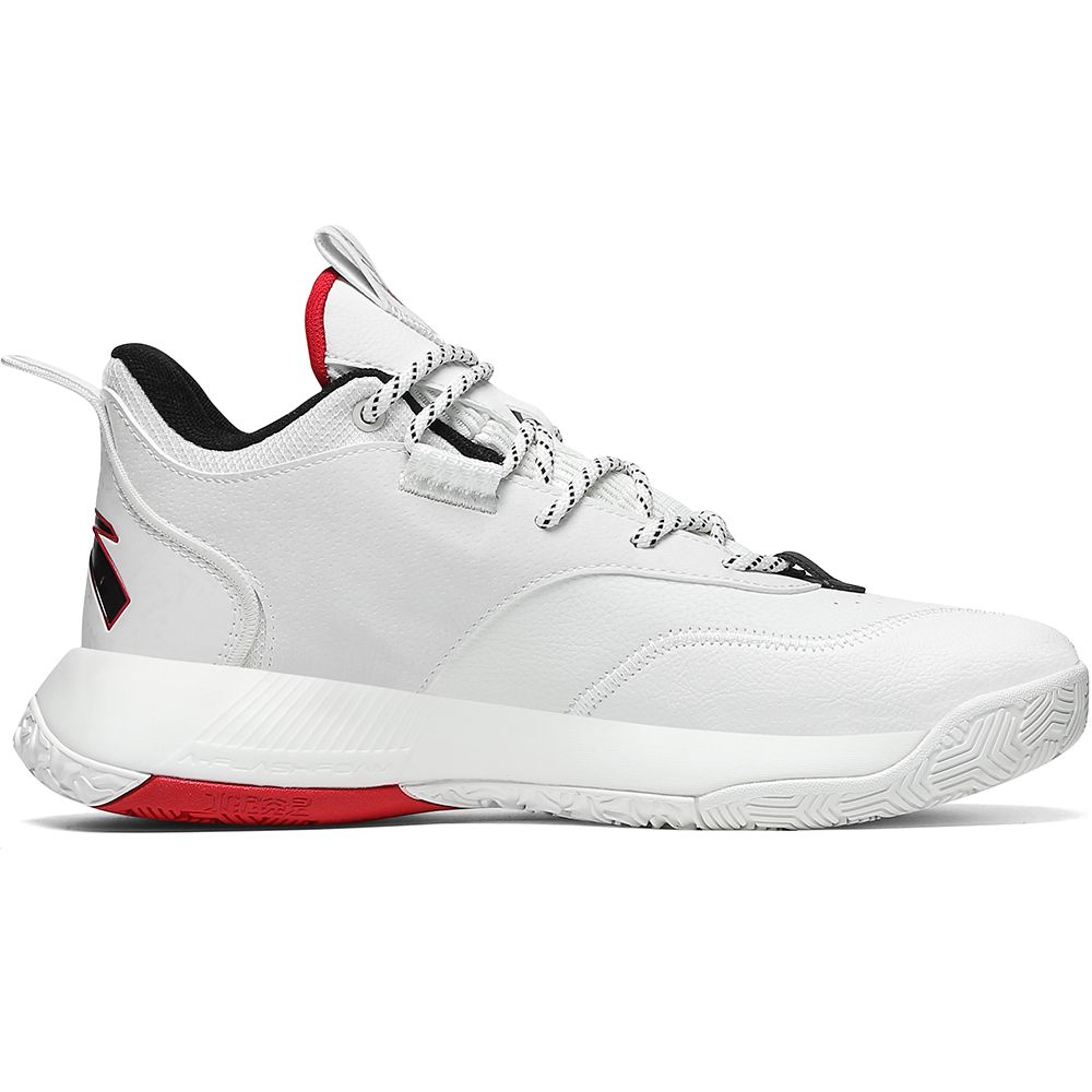 Anta Кроссовки Speedy 2 из искусственной кожи с амортизацией, нескользящие, износостойкие, низкие, для баскетбола, мужские, белые, красные, черные 112141606-6