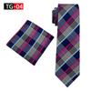 2025 Новый Элегантный Мужской Набор Галстука и Карманного Платка в Британскую Клетку