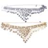 Треугольная цепочка на талию для танца живота, пояс для танца живота, цепочка на талию с пайетками и кисточками, украшение для талии, металлическая цепочка на талию для восточного танца