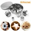 Kitchen Creative Handmade Baking Tools 24pcs/set Stainless Steel Biscuit Mould Portable Round Shape Cake Fondant Accessories