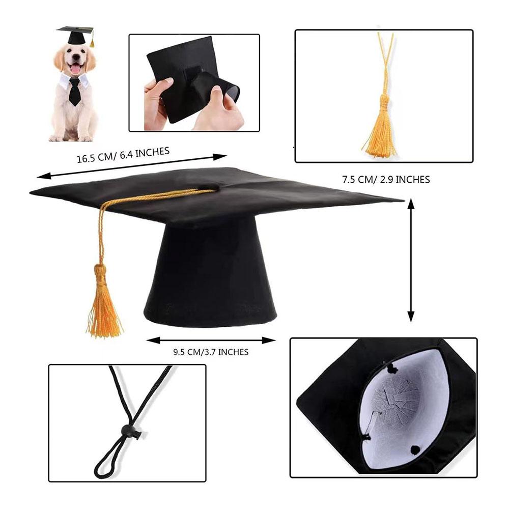 Pet Dog Cap Puppy Dr. Шляпа Собака Выпускная Шапочка Студенческая Кисточка Академическая Шапочка Питомец Изобретательные Вечеринка Аксессуары разработаны для Собак Кошек Всех Размеров