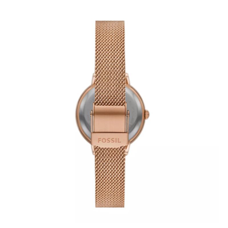 Fossil Наручные часы Кварцевый механизм Стальной ремешок 30 мм Белый циферблат Женские часы ES5111