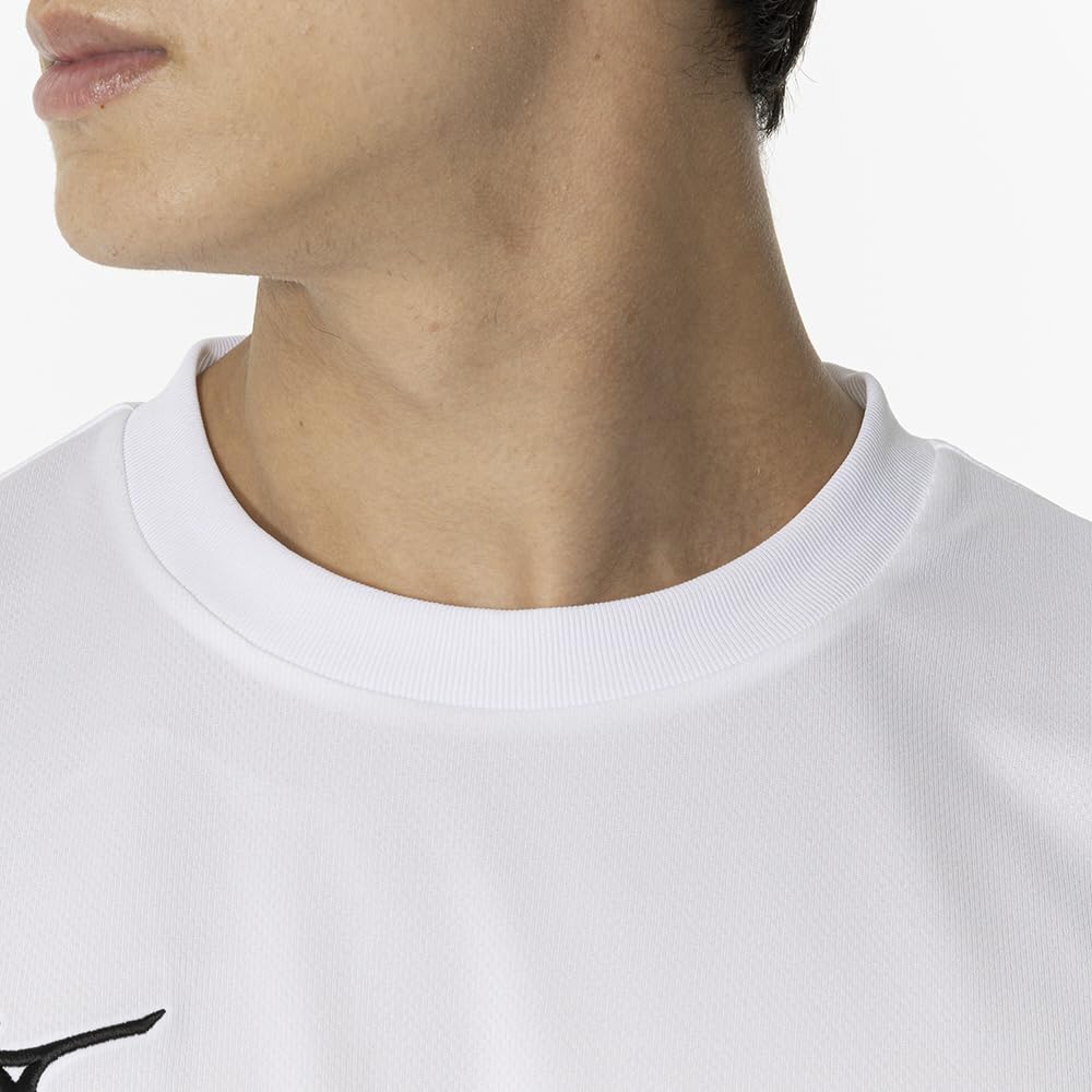 Mizuno Мужская майка без рукавов NaviDry Training Tank UPF, с U-образным вырезом, влагоотводящая, быстросохнущая, 15, бело-черная