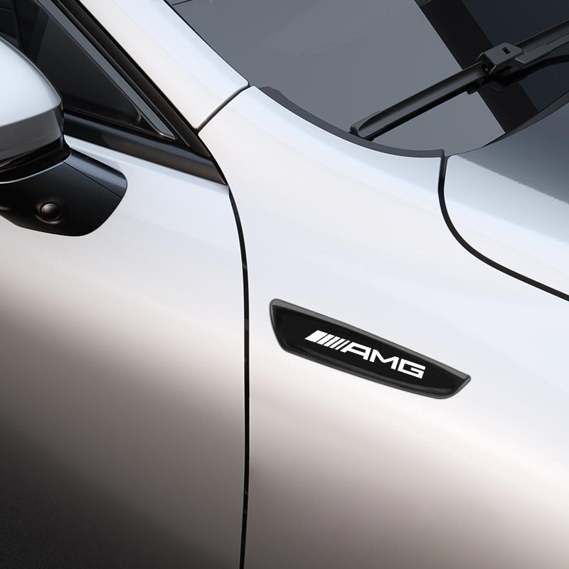 Car Metal Decoration Fender Side Sticker Car Door Metal anti-collision strip for Mercedes Benz AMG GLA W176 CLK W209 W202 W220 JV3