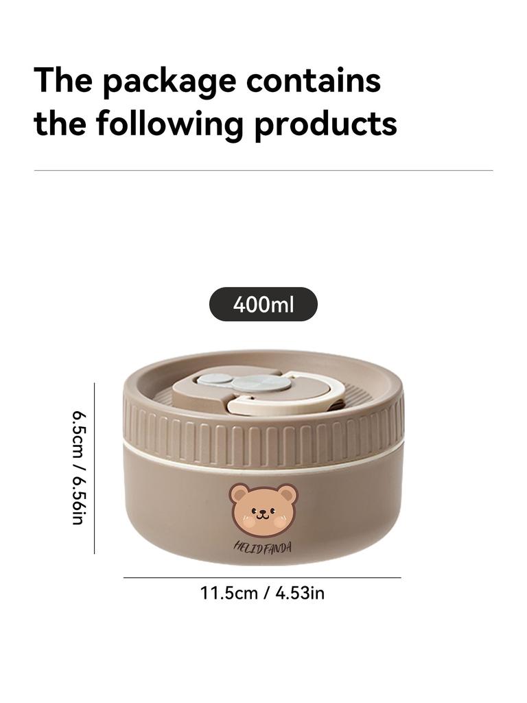 Insulated Bento Lunch Box With Tableware Microwave Safe Portable 304 Stainless Steel Food Storage Container Stackable