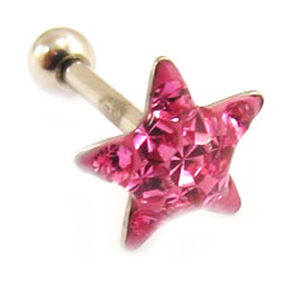 Les Trésors De Lily [L4472] - Микро штанга 'Star' розовая (козелок)