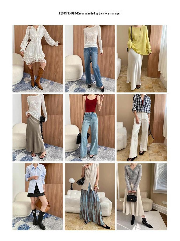 Футболка Sinan Early Spring Slim Fit с открытыми плечами и принтом листьев лотоса SN7024