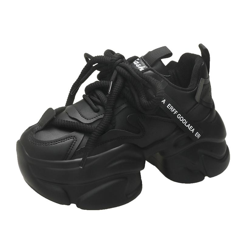 Aphixta 2024 Кроссовки Ботинки Увеличивающие Рост Женская Обувь Платформа Массивная Подошва Ботинки Толстая Подошва Обувь на Шнуровке Женская