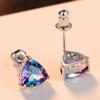 Серьги Braizl Stone Серебряные серьги-гвоздики с сокровищами S925 Серебряные блестящие серьги из натурального радужного камня женские