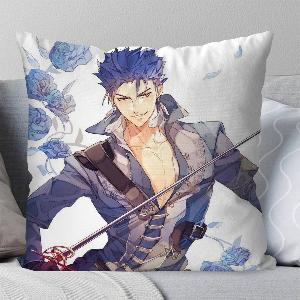 Lancer Anime Game Ffate Pillow Case Fashion Square Pillowcase Bedroom Sofa Room Ins Decoration Leisure