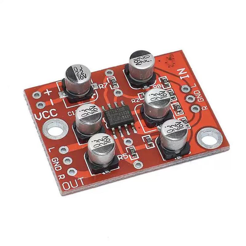 1Pc Ad828 Stereo Preamp Power Amplifier Board Dc 5V-15V 12V Preamplifier Module For Diy Audio Modification