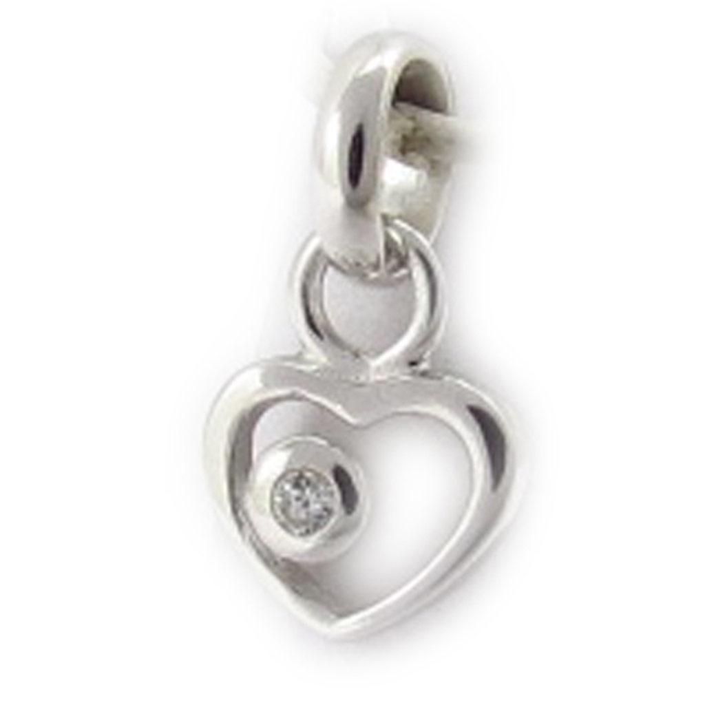 Les Trésors De Lily [K3636] - White 'Love' Silver Pendant