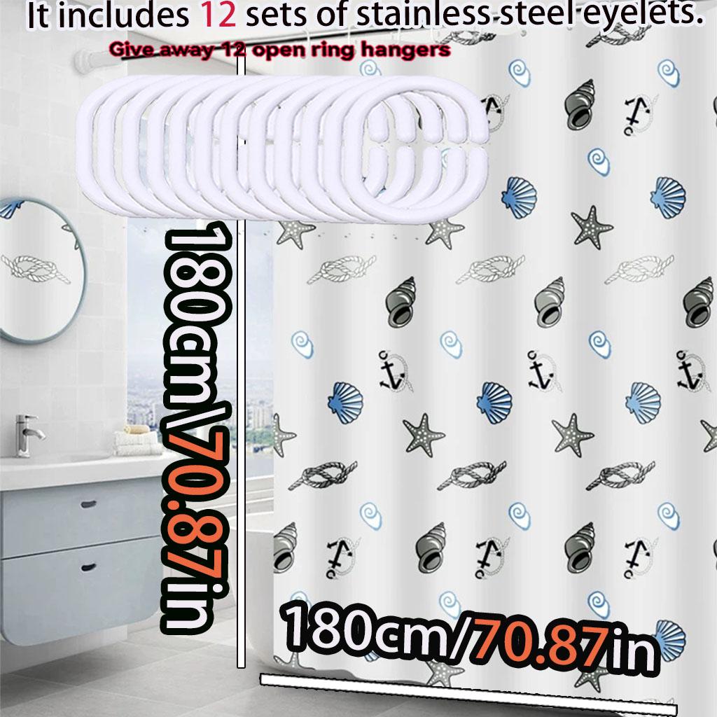 Простая маленькая ракушка занавеска для душа ванная комната водонепроницаемая занавеска непрозрачная защита конфиденциальности легко чистится занавеска для украшения туалета