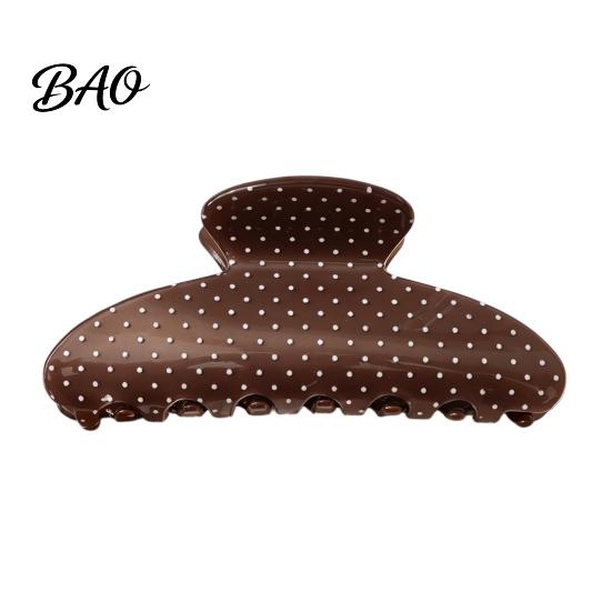 Fashion Hair Pins for Girls Polka Dot Claw Clip Women, Lightweight Acrylic Non-Slip Jaw Clip, Cute Clips Daily Commuting Elegant Strong Hold