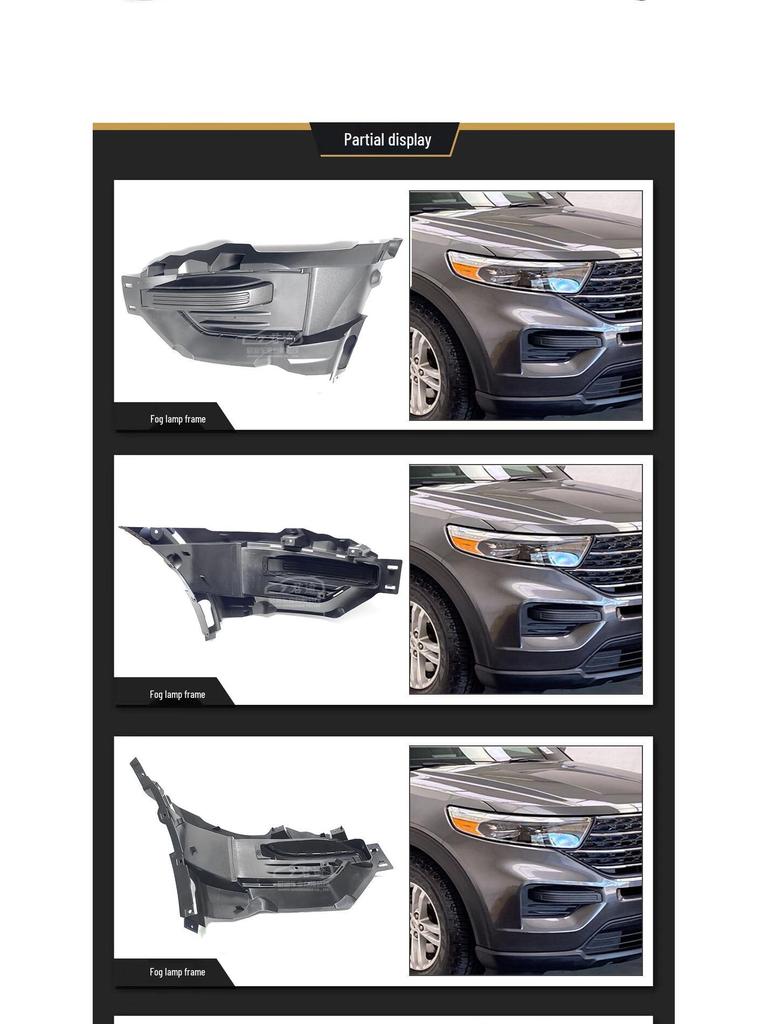 Suitable Fog Light Frame for 2020-2023 Ford Explorer (US Version) - Part Number LB5Z15A246AA