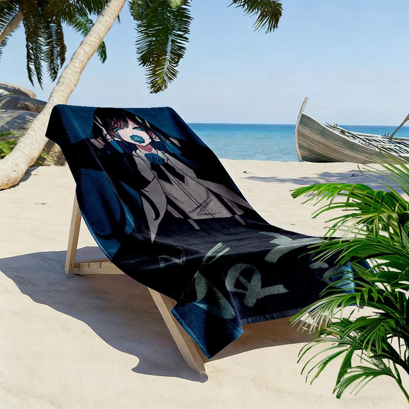 Ado 2D Flat Print Beach Towel, Large Soft Quick Dry Towel for Beach Camping SwimmingDSTJ0925077