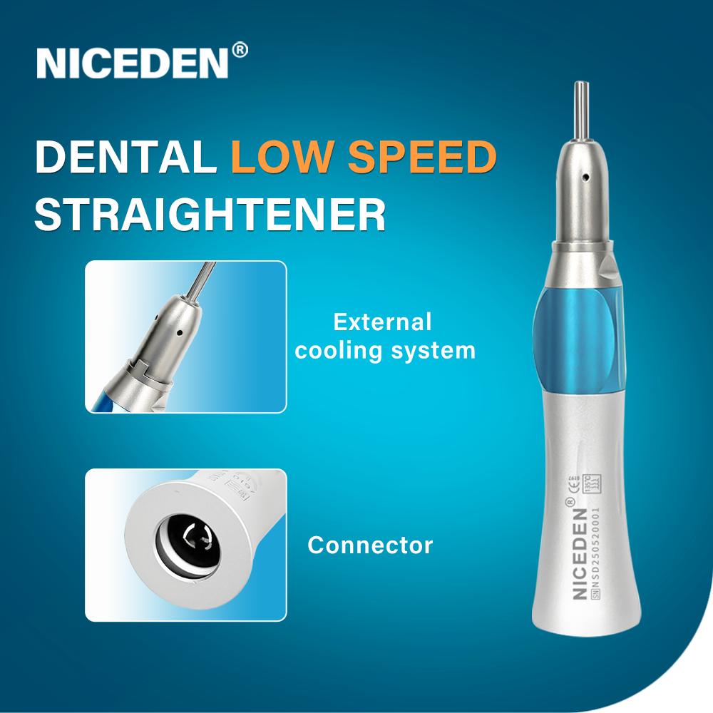 Niceden Стоматологический прямой наконечник с низкоскоростным наконечником Straight 203C с внешним водяным охлаждением типа E Прямой наконечник Стоматологическое оборудование