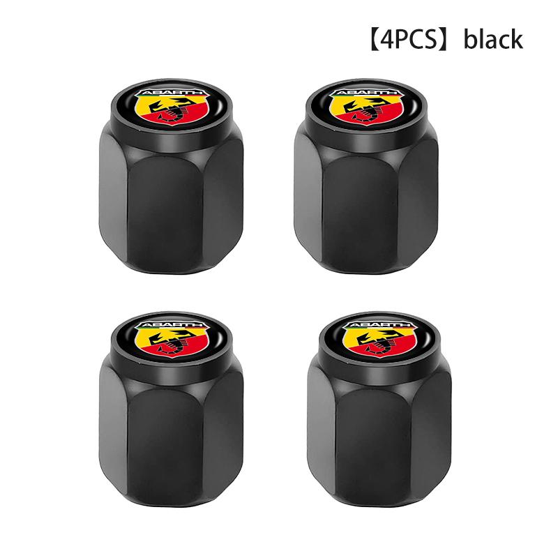 For Abarth Car Wheel Tire Valve Caps Stem Case Auto Logo Styling FIAT 500 Tipo FR Panda Argo Freemont Bravo Punto