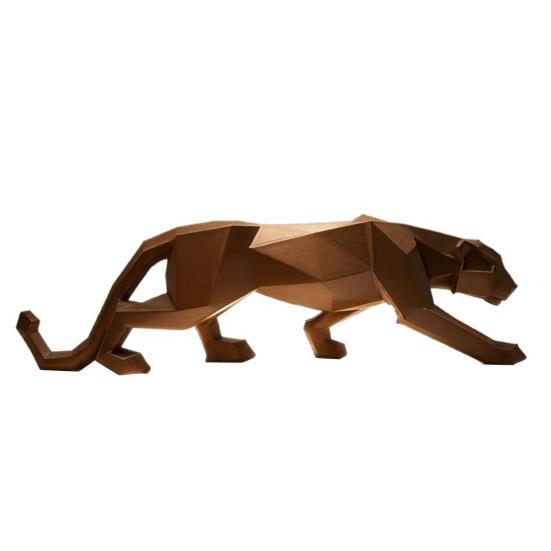3D-печатная фигурка гепарда, Компактная геометрическая граненная скульптура гепарда, Минималистичная статуэтка леопарда для декора дома и офиса, Подарок